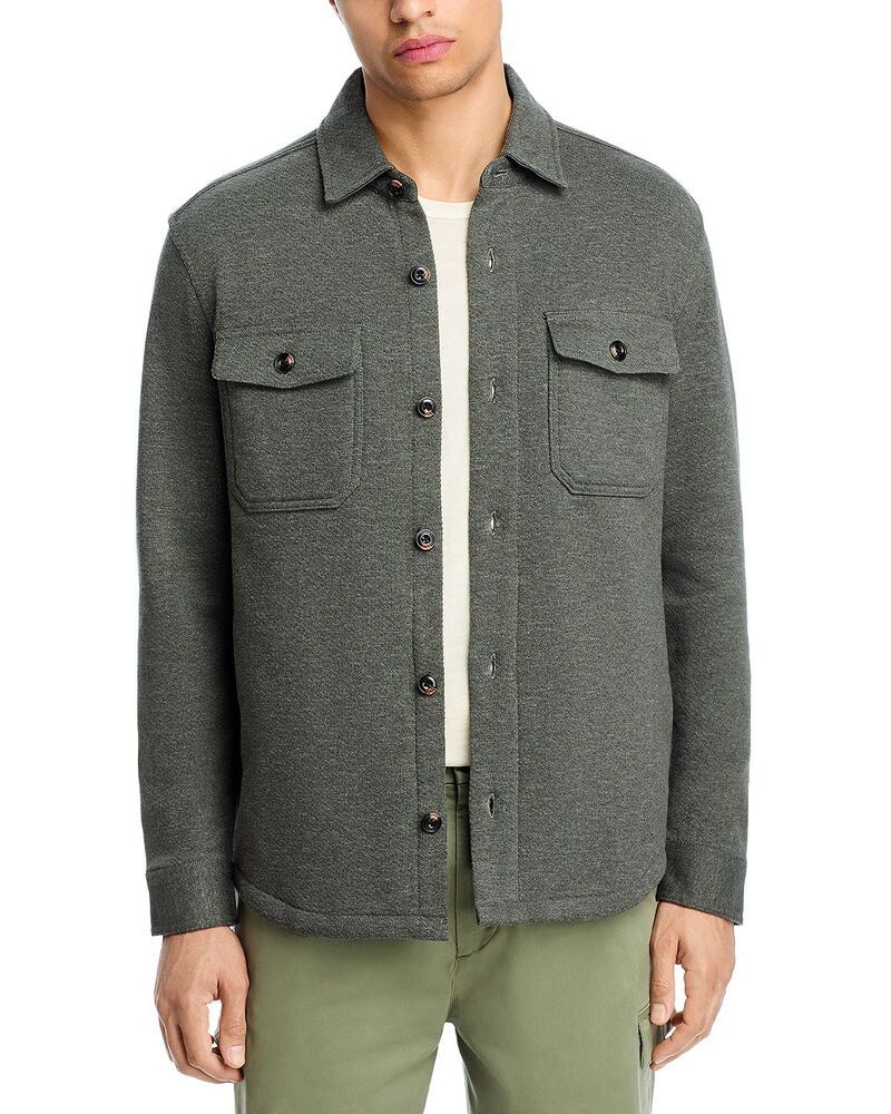 ファレティ メンズ アウター ジャケット・ブルゾン シャツ Faherty Inlet Shirt Jacket Olive Leaf Mlange オリーブ
