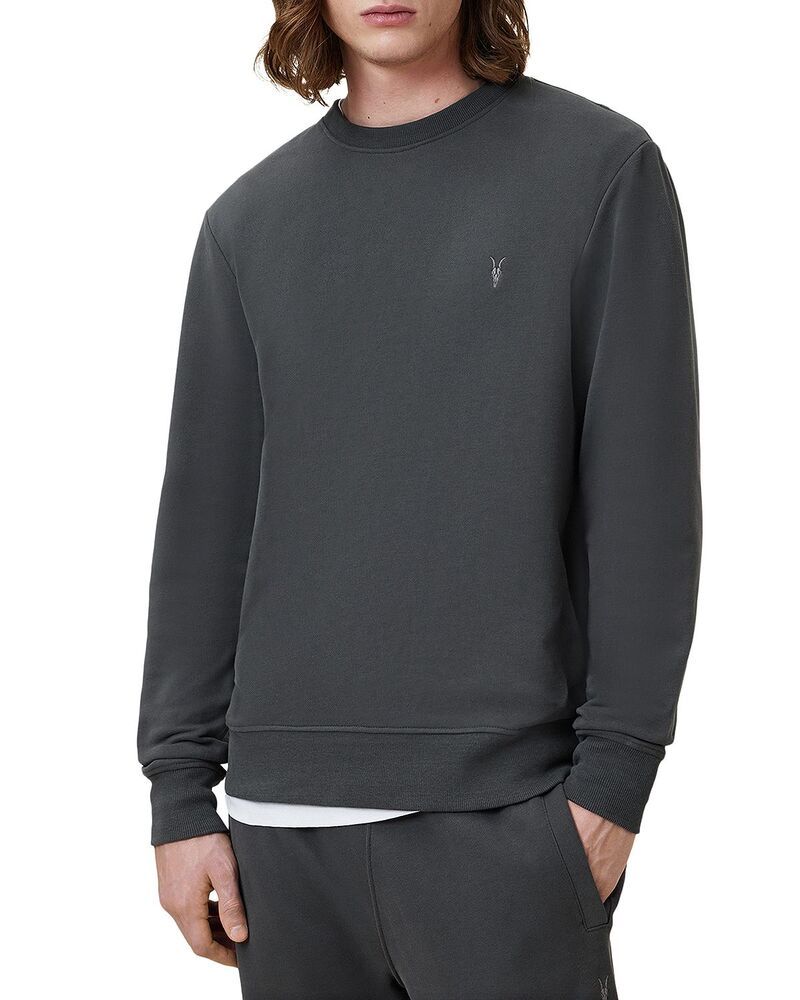 オールセインツ メンズ アウター パーカー・スウェット レギュラーフィット シャツ ALLSAINTS Raven Regular Fit Sweatshirt Carter Grey グレー