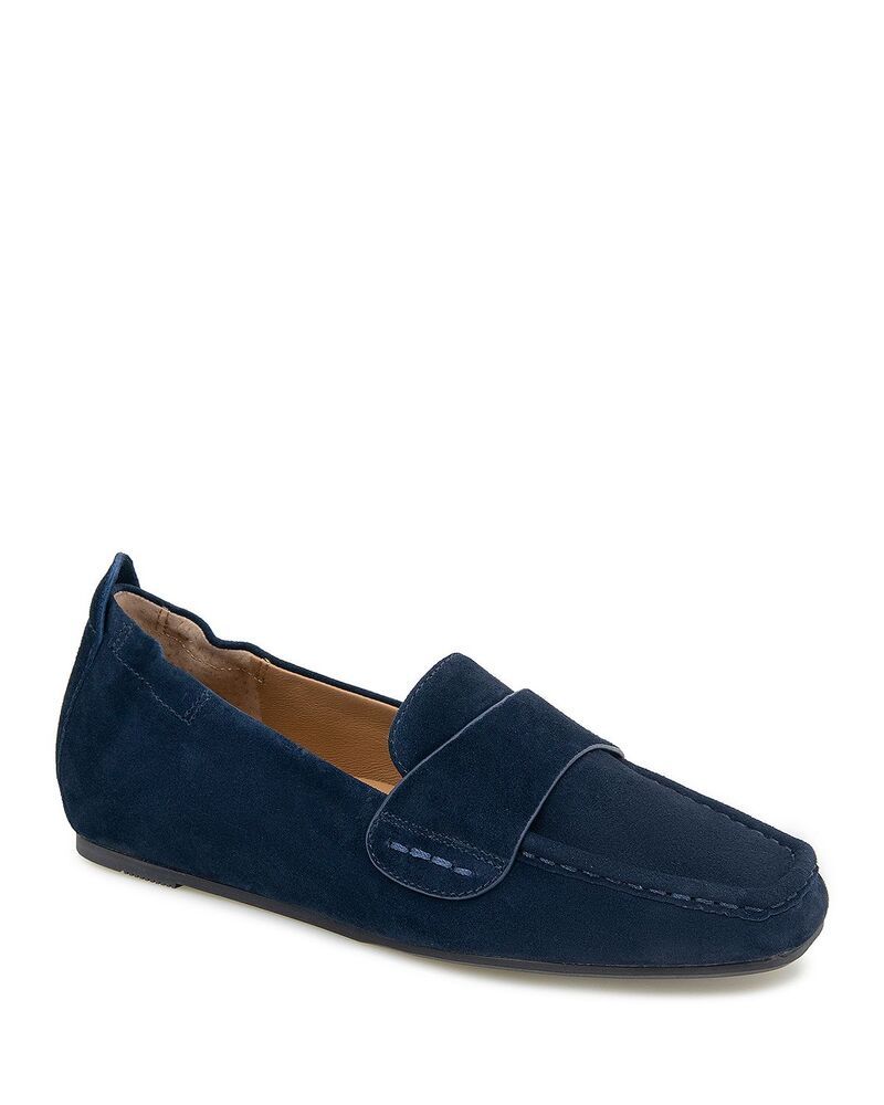 ケネスコール レディース シューズ パンプス Gentle Souls by Kenneth Cole Womensophie Square Toe Flats Navy Suede ネイビー