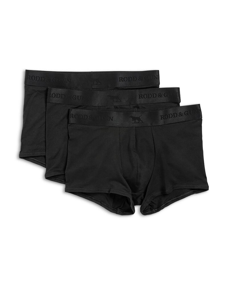 ロッドアンドグン メンズ アンダーウェア ボクサーパンツ Rodd Gunn Bigunns Boxer Trunks Pack of 3 Black ブラック