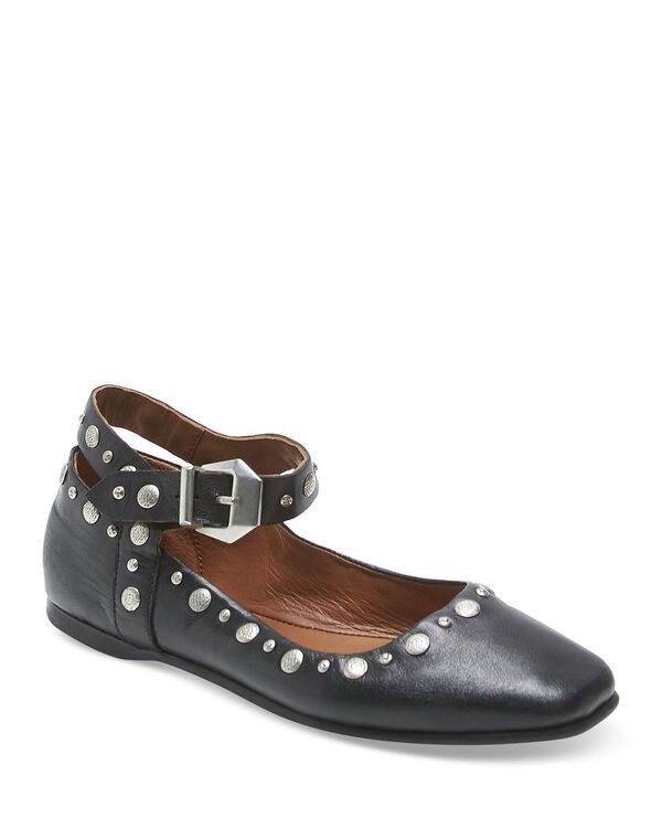フリーピープル レディース シューズ パンプス アンクル Free People Womens Mystic Ankle Strap Mary Jane Studded Flats Black ブラック