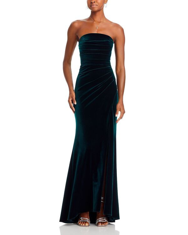 アクア レディース トップス ワンピース ベルベット ストラップレス AQUA Velvet Strapless Gown Exclusive Hunter