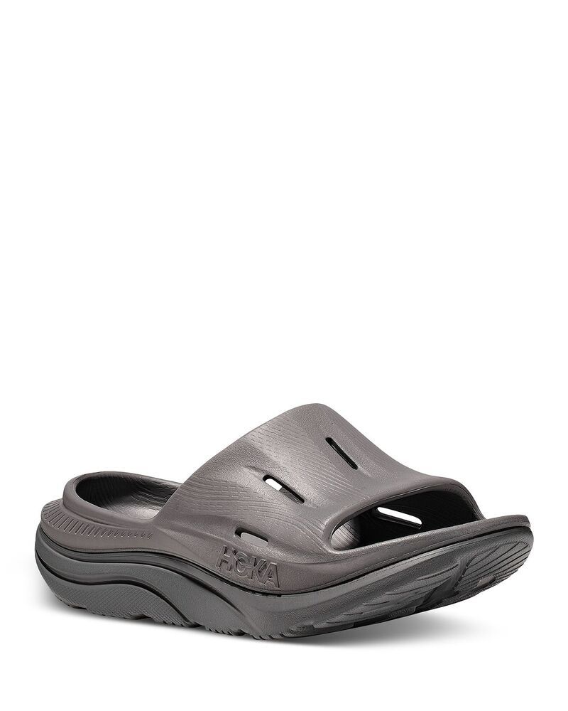 ホカオネオネ レディース シューズ サンダル HOKA Womens Ora Recovery 3 Slide Sandals Grey グレー
