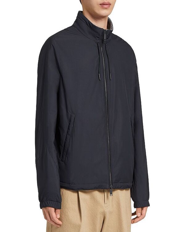 ゼニア メンズ アウター ジャケット・ブルゾン Zegna Reversible Blouson Navy ネイビー