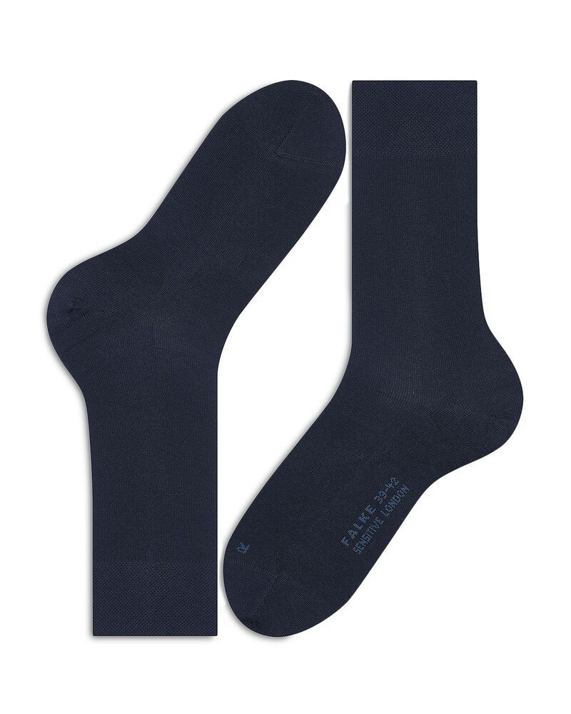 ファルケ メンズ アンダーウェア 靴下 コットン Falke Sensitive London Cotton Blend Solid Socks Dark Navy ネイビー