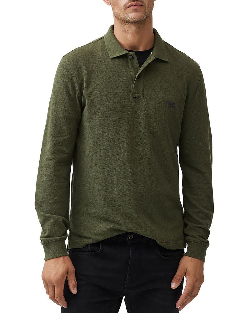 ロッドアンドグン メンズ トップス ポロシャツ Rodd Gunn Long Sleeve Sports Fit Gunn Polo Army アーミー