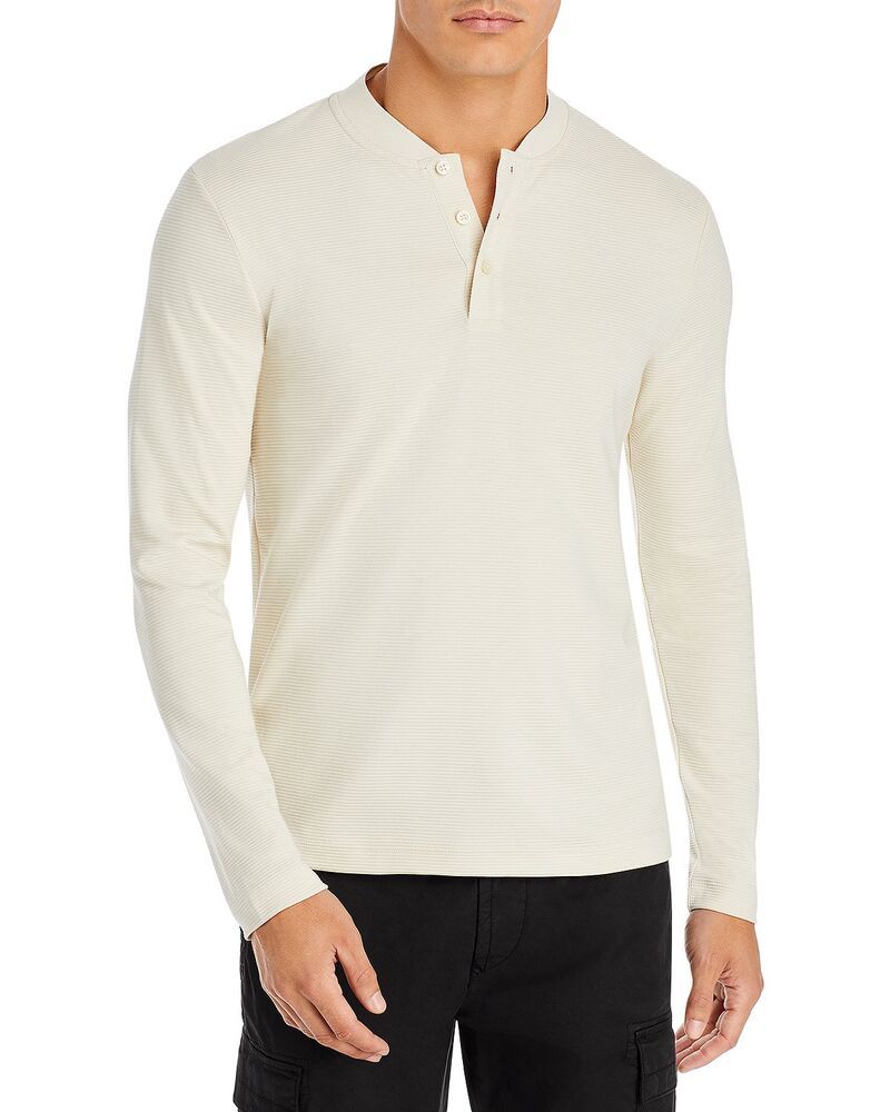ボス メンズ トップス シャツ スリムフィット リブ BOSSlim Fit Ribbed Henley Exclusive OPEN WHITE ホワイト 20,610円