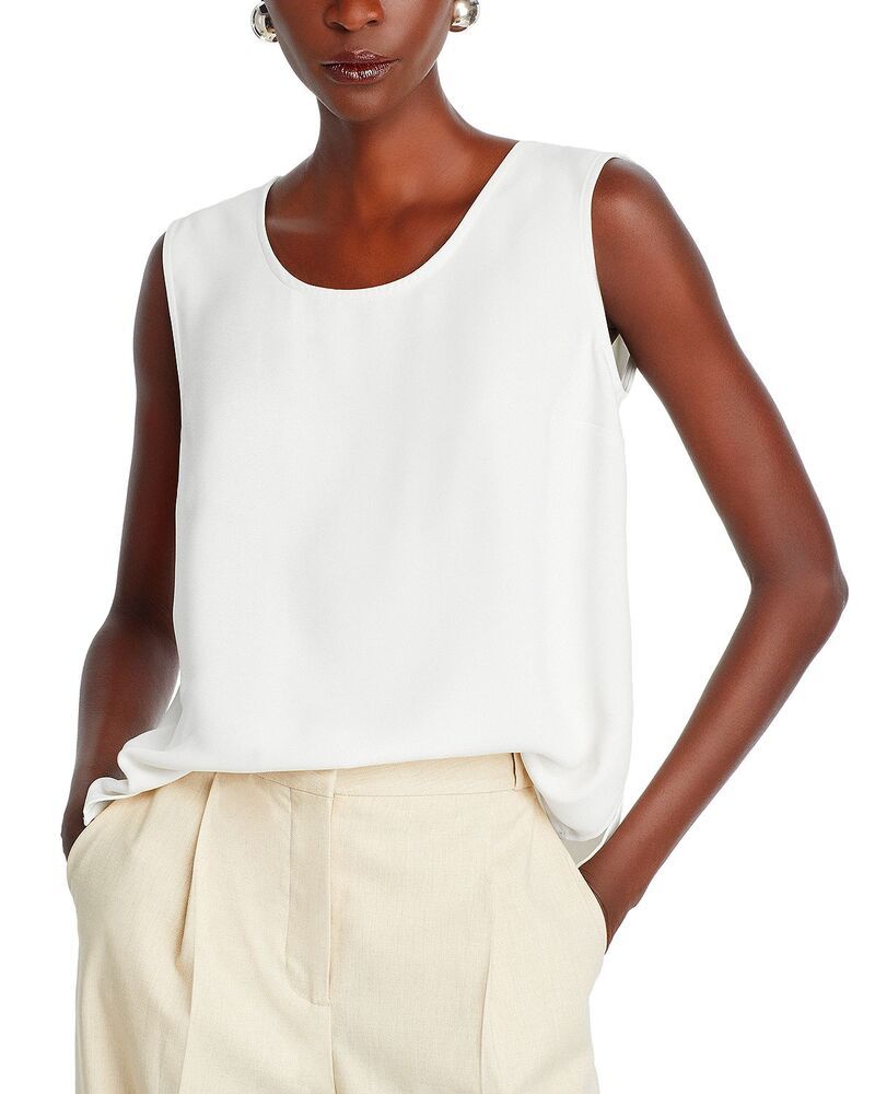 キャロライン ローズ レディース トップス タンクトップ Caroline Rose Basic Tank Top White ホワイト