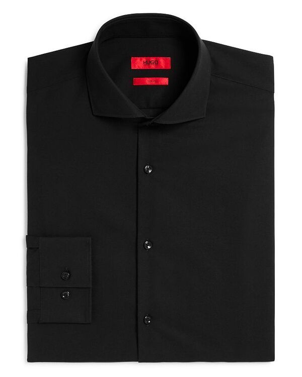 フューゴ メンズ トップス シャツ スリムフィット コットン HUGO Jason Slim Fit Long Sleeve Cotton Dress Shirt Black ブラック