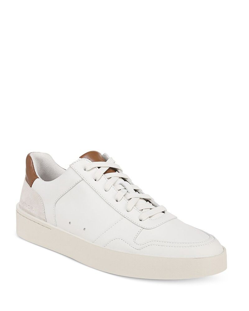 ヴィンス メンズ シューズ スニーカー レース Vince Mens Peyton Lace Up Sneakers Chalk WhiteTan ホワイト