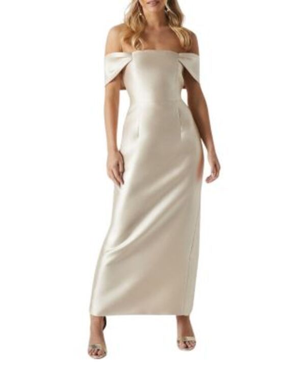 コースト レディース トップス ワンピース プチ ミディ Coast Petite Column Midi Bridesmaidress Champagne シャンパン