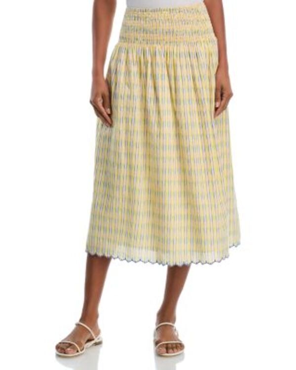 ヴェルヴェットバイグラハムスペンサー レディース ボトムスカート ミディ Velvet by Graham Spencer Deborah Midi Skirt Butter Yellow イエロー