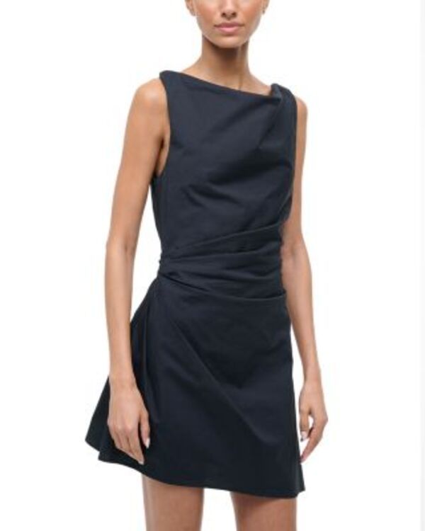 スタウド レディース トップス ワンピース ミニ STAUD Callie Mini Dress Black ブラック