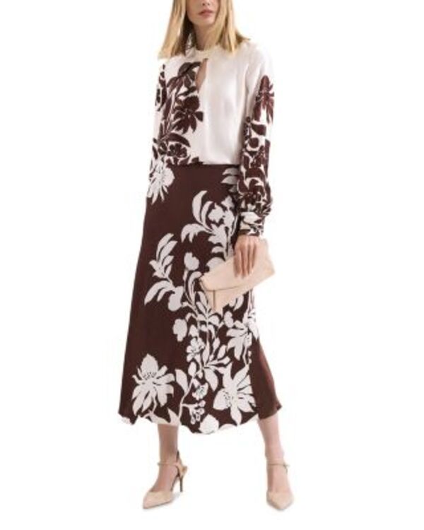 フェイズ・エイト レディース ボトムスカート サテン Phaseight Hattie Satin Skirt Brown ブラウン