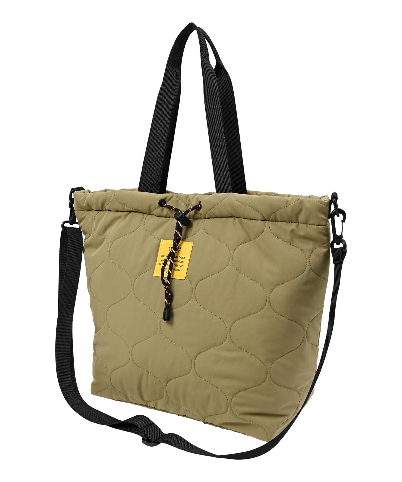 KiU キウ パデッドドロストトートバッグ PADDED DRAWSTRING TOTEBAG 防水 撥水 キルティング マザーズバッグ 大容量 ショルダー 巾着 シンプル おしゃれ かわいい カジュアル アウトドア 秋冬 カーキ K475- 3e8b05cb