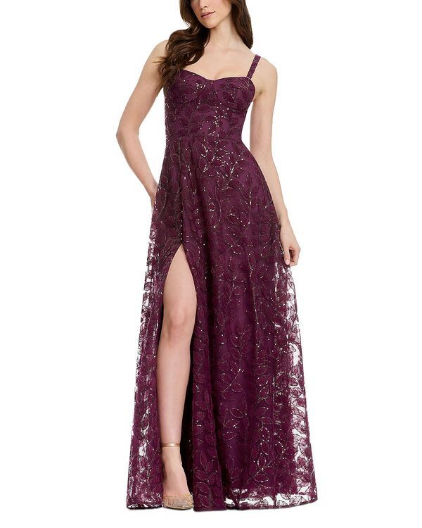 ドレスザポプレーション レディース トップス ワンピース Dress the Population Piper Sweetheart Neck Gown Dark Cherry