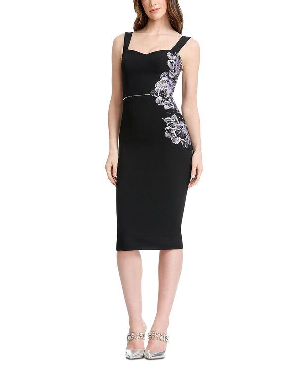 ドレスザポプレーション レディース トップス ワンピース ミディ Dress the Populationicole Midi Dress Black ブラック