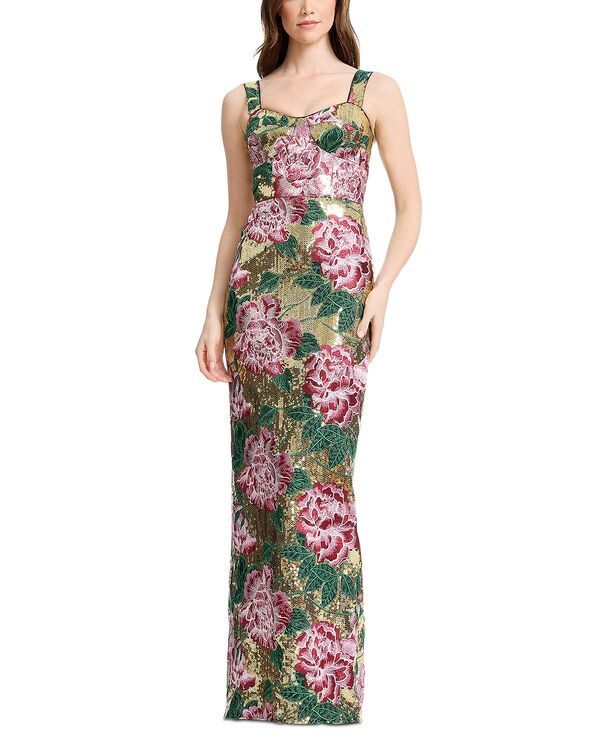ドレスザポプレーション レディース トップス ワンピース Dress the Population Reese Sheath Gown Gold Multi ゴールド