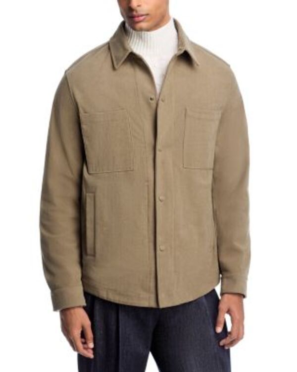 ボス メンズ アウター ジャケット・ブルゾン コーデュロイ シャツ BOSS Carper Corduroy Shirt Jacket Open Brown ブラウン
