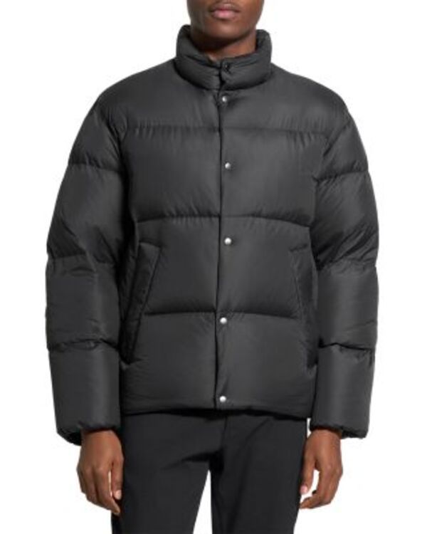 セオリー メンズ アウター ジャケット・ブルゾン ダウン Theory Parachute Down Puffer Jacket Black ブラック