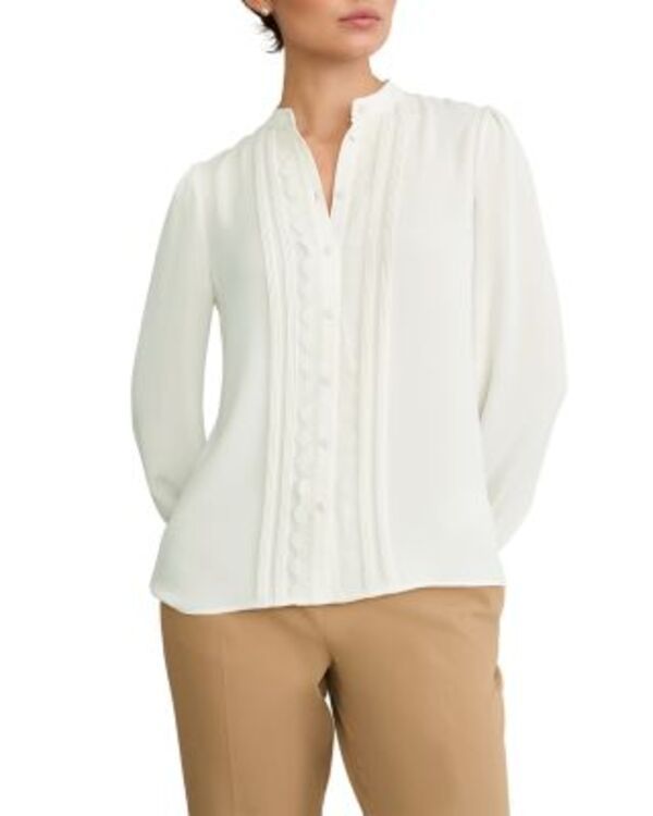 ホッブスロンドン レディース トップス シャツ ミニ ブラウス HOBBS LONDON Dominica Blouse True Ivory アイボリー