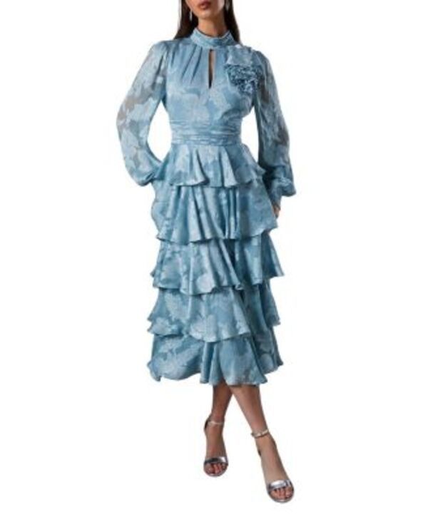 コースト レディース トップス ワンピース ティアード マキシ Coast Jacquard Tiered Maxi Dress Ice Blue ブルー