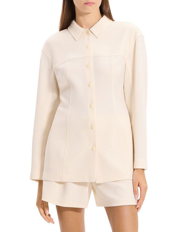 セオリー レディース トップス シャツ Theory Sculpted Seam Shirt Rice