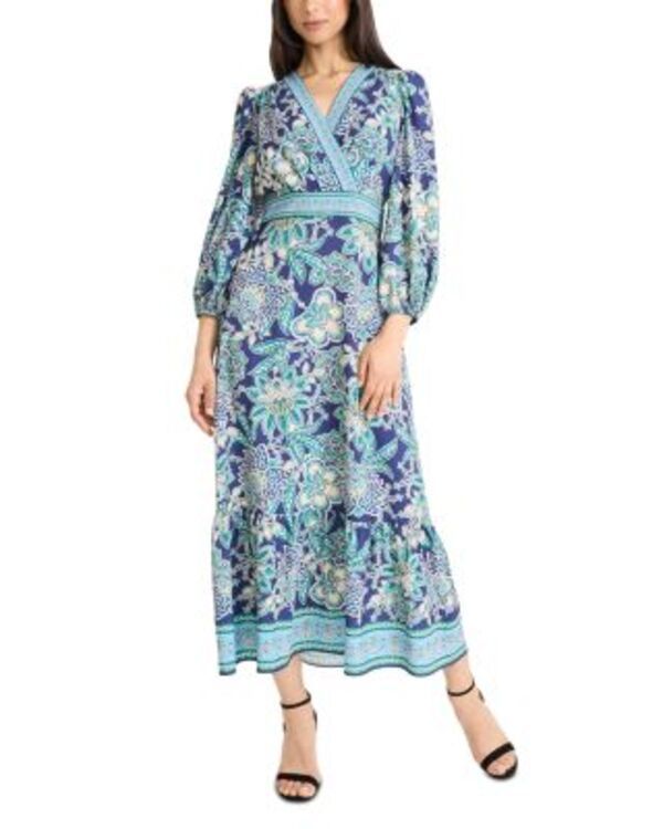 ドナモーガン レディース トップス ワンピース Vネック バルーンスリーブ Donna Morgan V Neck Balloon Sleeve Dress Navy Blue ネイビー