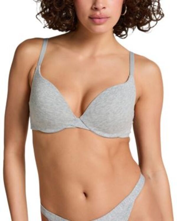 フンクミュラー レディース アンダーウェア ブラジャー コットン Hunkemller Cotton Padded Underwired PushUp Bra Bright White ホワイト