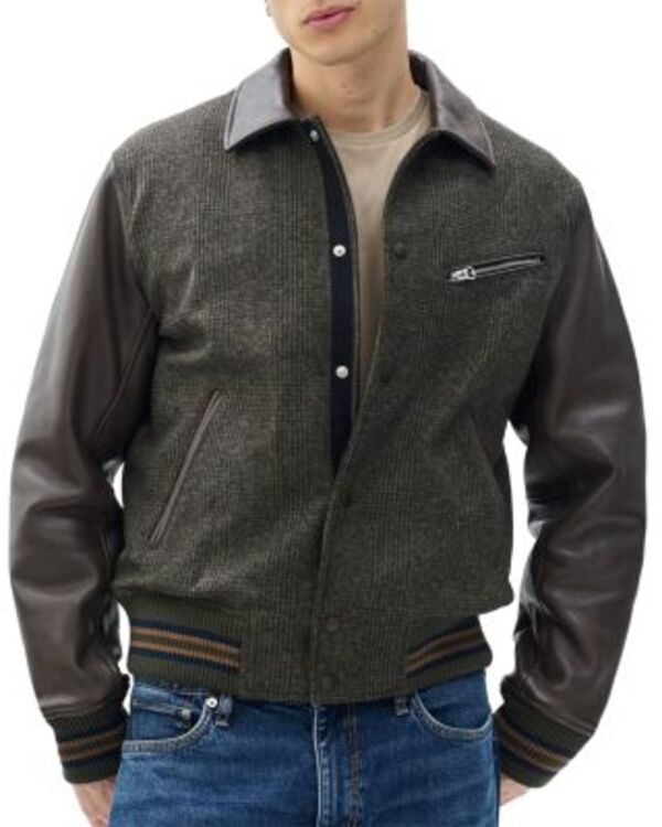 ラグアンドボーン メンズ アウター ジャケット・ブルゾン rag bone Jeremy Varsity Jacket Brown ブラウン