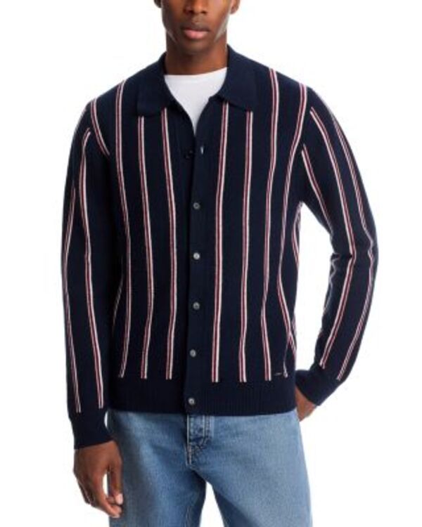 シムカイ メンズ アウター カーディガン セーター SIMKHAI Elio Cardigan Sweater Midnight Multi マルチカラー
