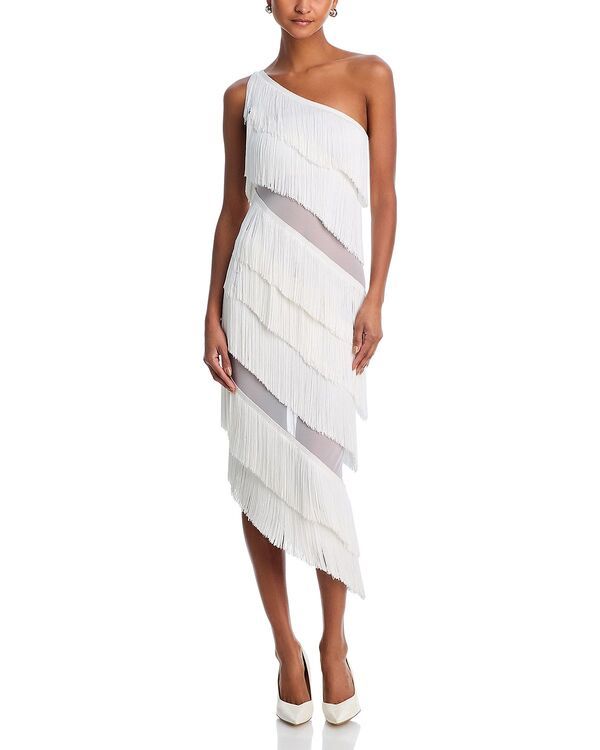 ノーマカマリ レディース トップス ワンピース Norma Kamali Spliced One Shoulder Mid Calf Dressnowhite ホワイト