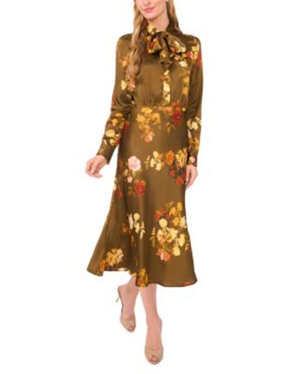 テッドベーカー レディース トップス ワンピース ミディ Ted Baker Alessandra Tie Neck Midi Dress Nutria