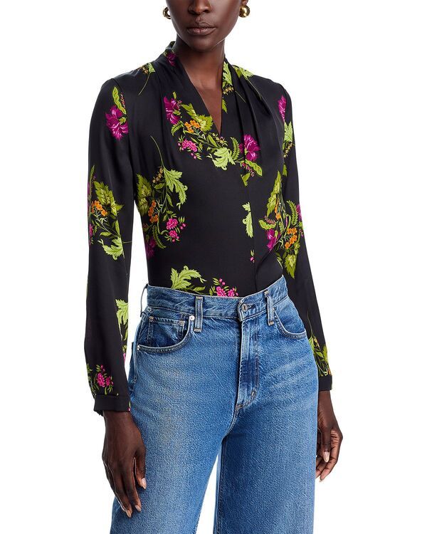 コビーハルペリン レディース トップス シャツ フラワー柄 シルク ブラウス フラワー Kobi Halperin Palm Silk Blend Floral Blouse Black Mult ブラック