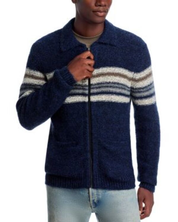 レイルズ メンズ アウター ニット・セーター Railseldon Zip Front Sweater Moon Shadow