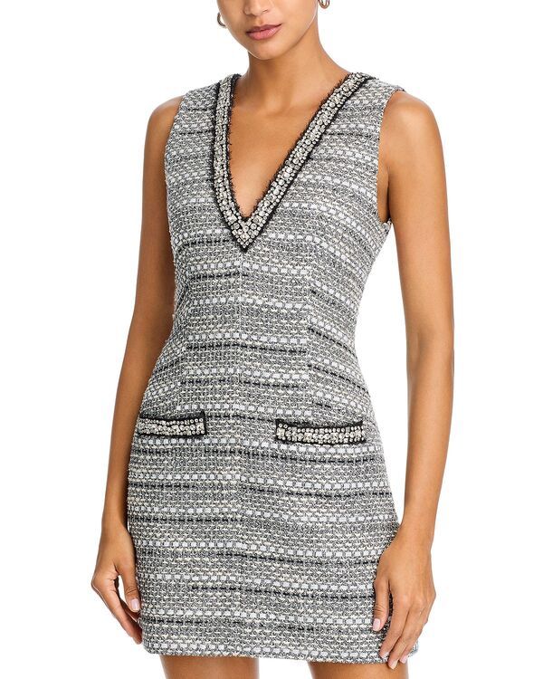 ヴェロニカ ベアード レディース トップス ワンピース ミニ Veronica Beard Odelembellished Mini Dressilver シルバー