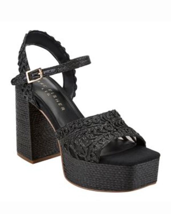 マーク・フィッシャー レディース シューズ サンダル プラットフォーム Marc Fisher LTD Womens Chayse Platform Sandals Black 001 ブラック