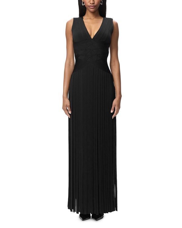 エルベレジェ レディース トップス ワンピース Herv Lger The Harlow Gown Black ブラック