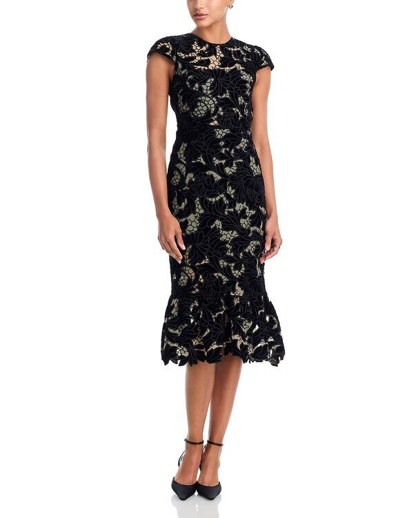 アリスアンドオリビア レディース トップス ワンピース オープンバック ミディ Alice and Olivia Clover Open Back Midi Dress Black ブラック