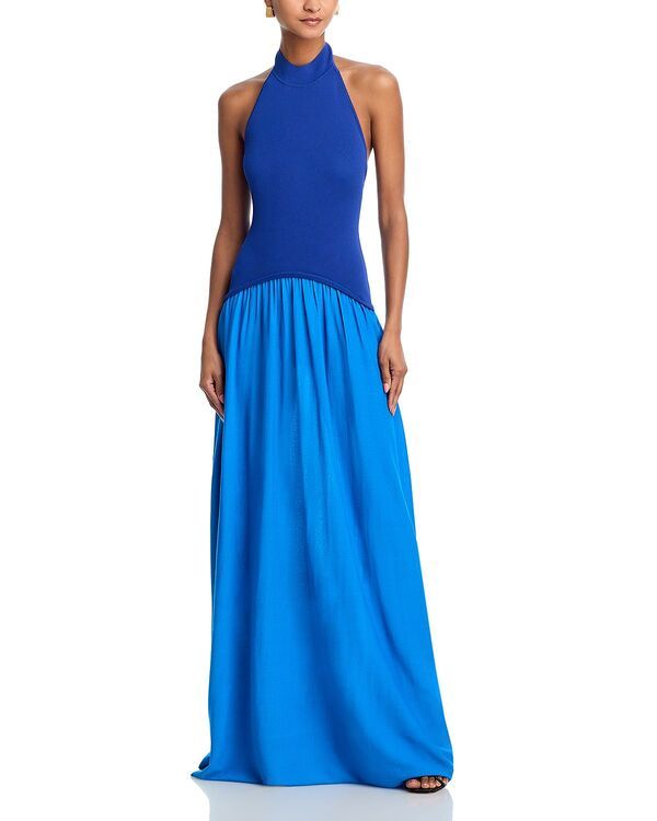 ソリッド アンド ストライプ レディース トップス ワンピース ホルター Solid Striped The Halter Soglio Dress Cosmic Blue ブルー