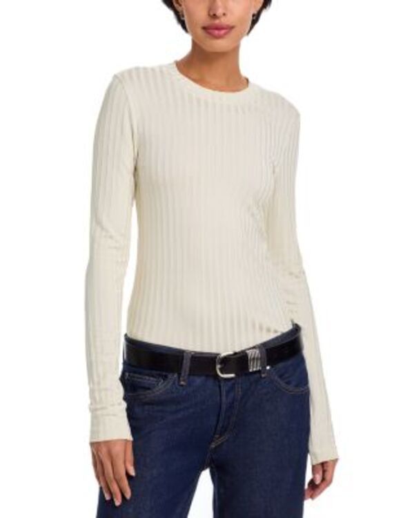 ラグアンドボーン レディース トップス Tシャツ リブ rag bone Natalia Ribbed Tee Bone