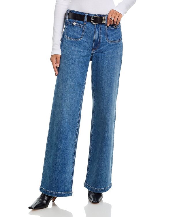 ペイジ レディース ボトムス デニムパンツ ワイドレッグ ジーンズ PAIGE Anessa High Rise Wide Leg Jeans in Written