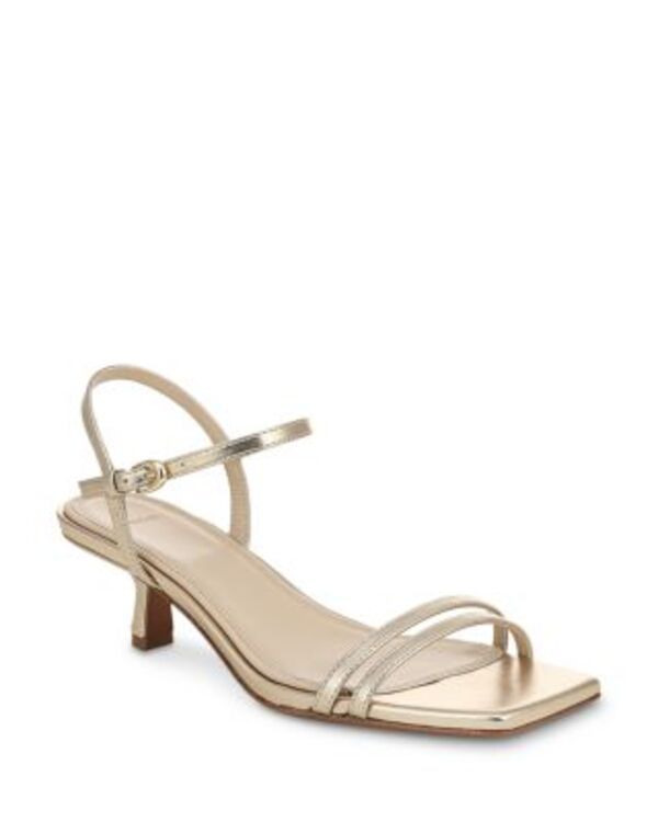 ヴィンス レディース シューズ サンダル レザー ヒール Vince Womens Tilda Leather Kitten Heel Sandals Champagne シャンパン