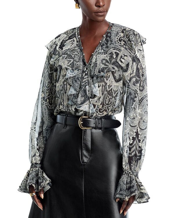 コビーハルペリン レディース トップス シャツ Kobi Halperin Lock Tie Neck Top Black Multi ブラック