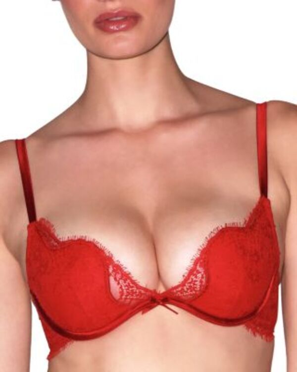 フレーデュマール レディース アンダーウェア ブラジャー レース Fleur du Mal Frankie Lace Seduce U Plunge Bra Rouge