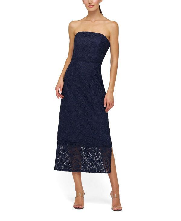 ケイ アンジャー レディース トップス ワンピース Kay Unger Gia Tea Length Dress Blue ブルー