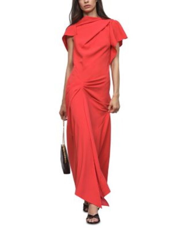 レイス レディース トップス ワンピース ドレープ REISSaskia Drapedress Orange オレンジ