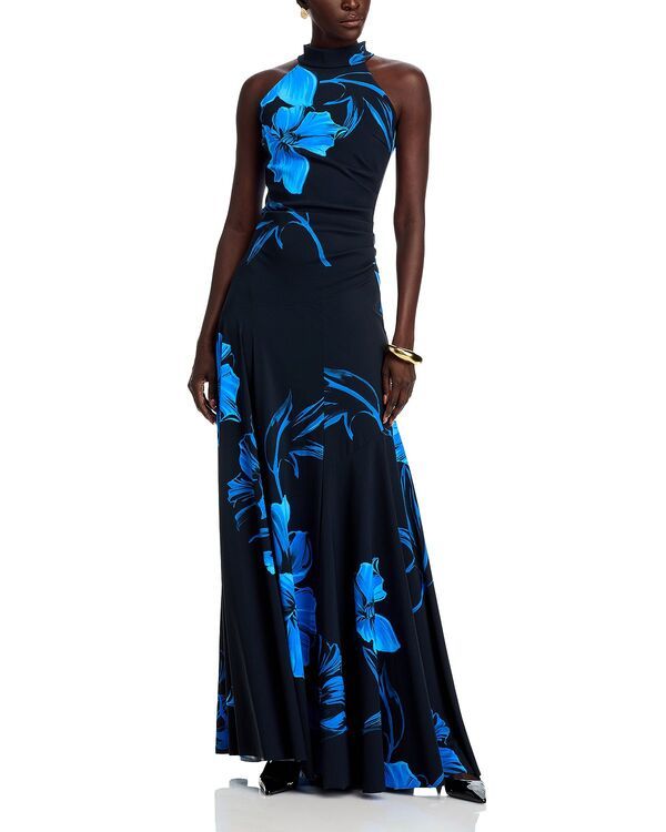 チアラ ボニ プティ ローブ レディース トップス ワンピース プリント マキシ Chiara Boni La Petite Robe Nevio Printed Maxi Dress Iman Blue ブルー