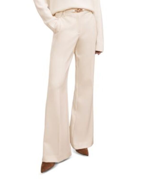 レイス レディース ボトムス カジュアルパンツ REISS Leona Hardware Flare Trousers Cream クリーム