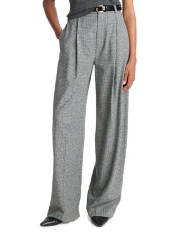 ヴィンス レディース ボトムス カジュアルパンツ ハイウエスト Vince High Waist Checkered Pants Dark Grey グレー